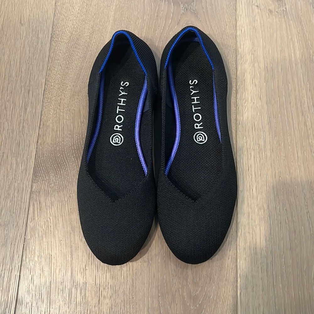 Rothy's Black Round Toe Flats Size 10